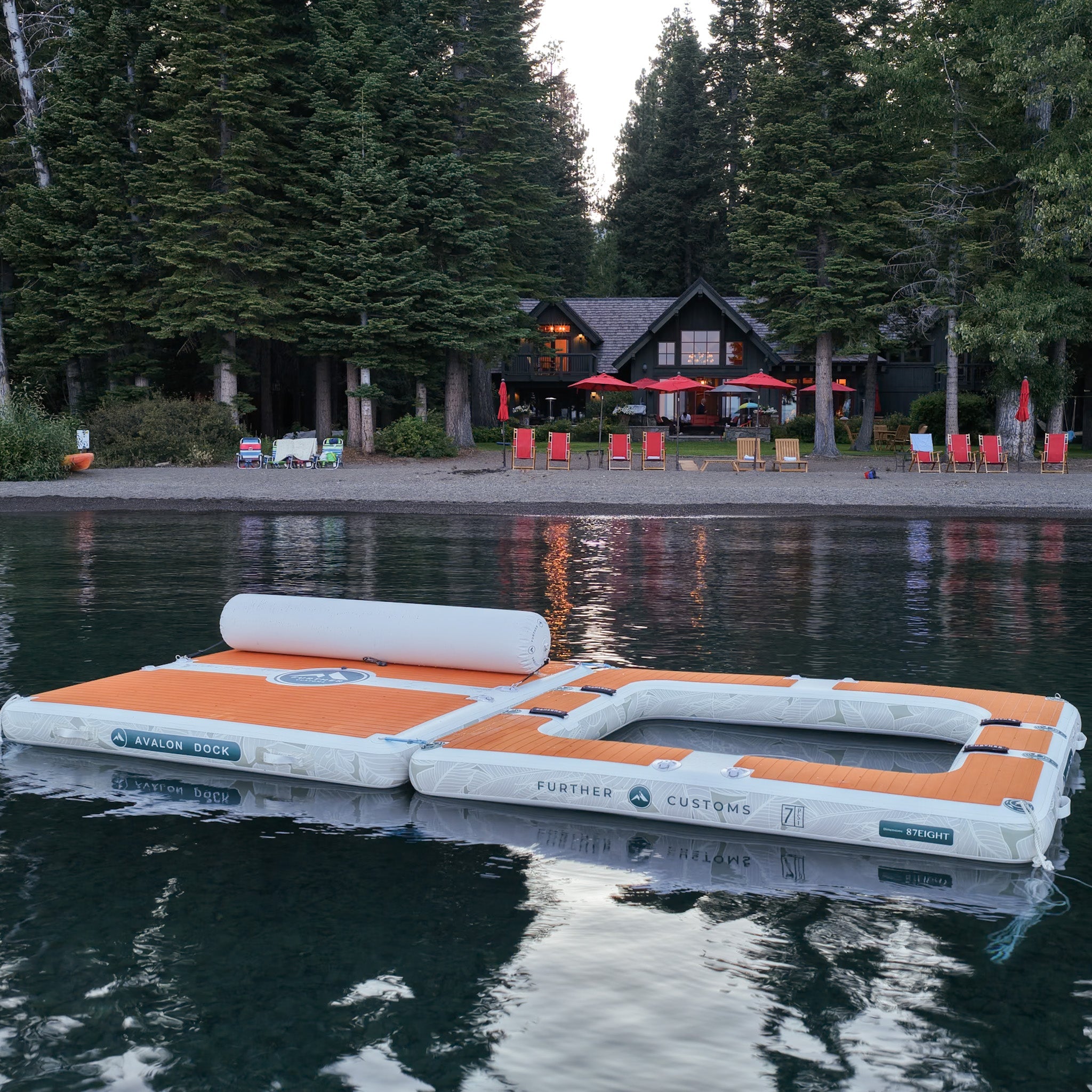 Further Customs Avalon Pad Inflatable Mesh Water Hammock Sunchill Aquadock Floating Deck Hangout Cottage