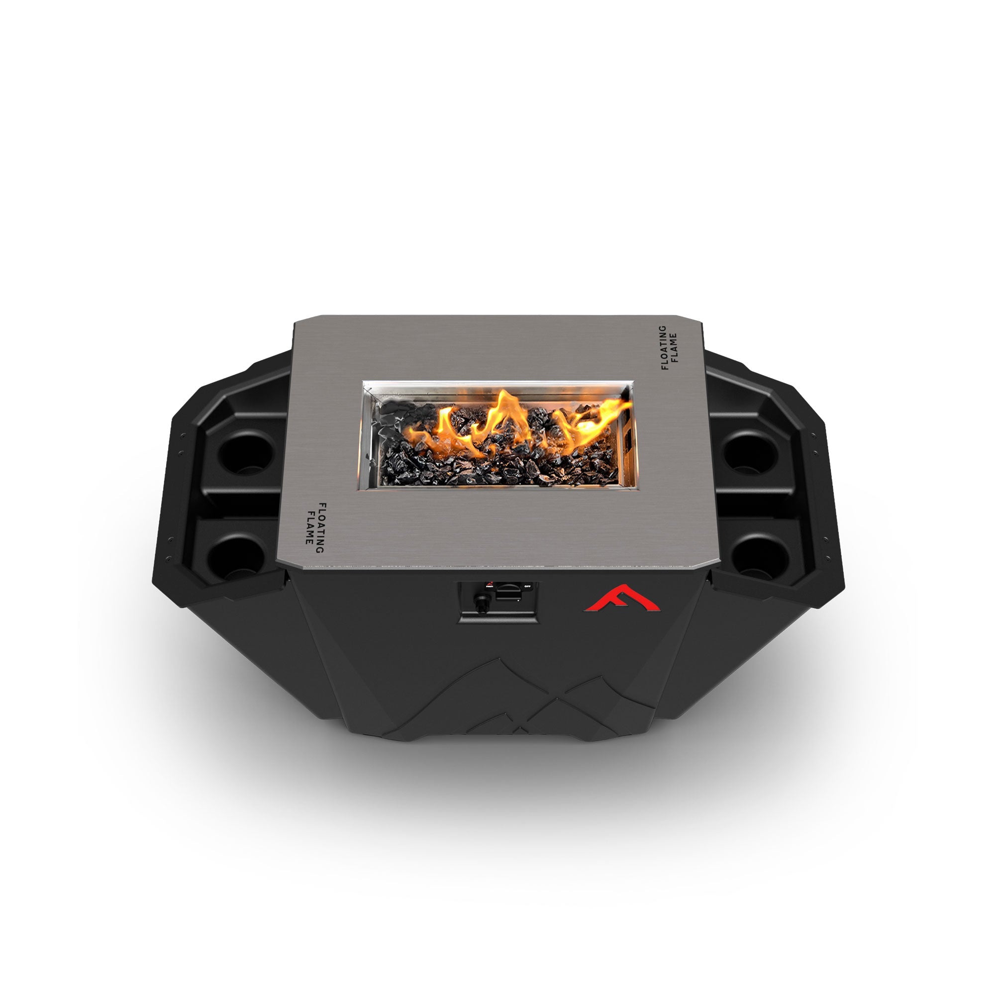 Floating Flame with Built-Ib Cooler and Cup Holders