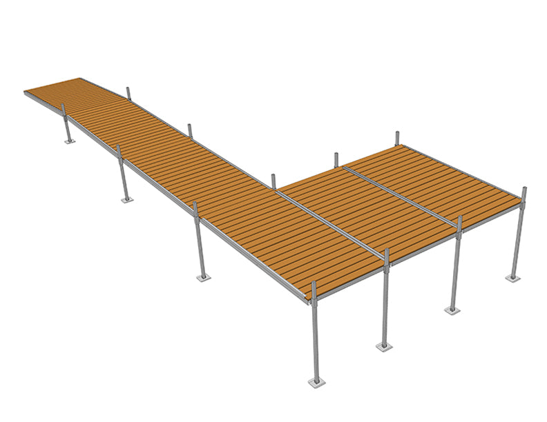 True North 40' Aluminum Dock with Double Patio