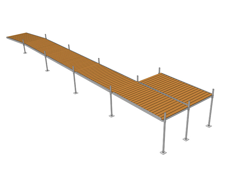 True North 50' Aluminum Dock with Single Patio
