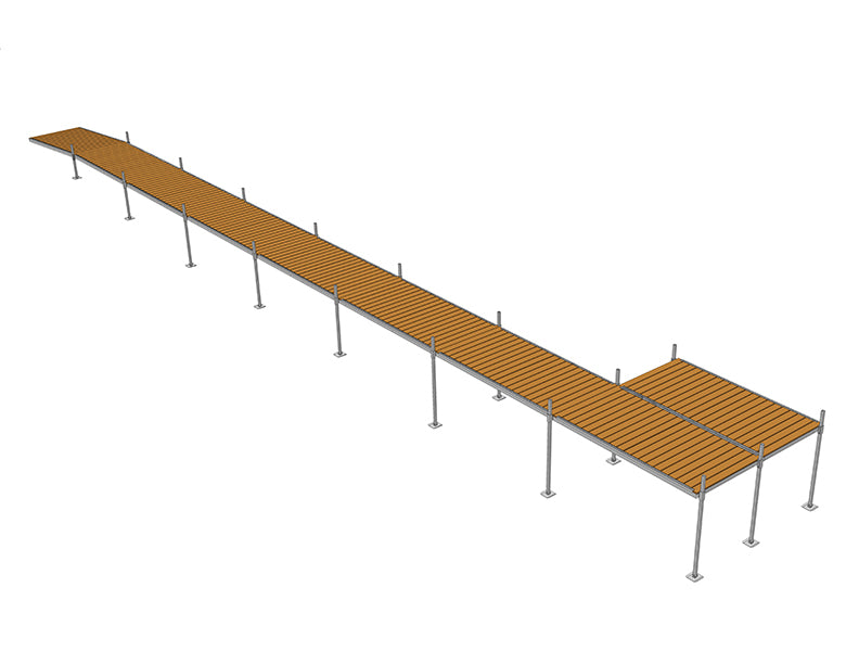 True North 80' Aluminum Dock with Single Patio