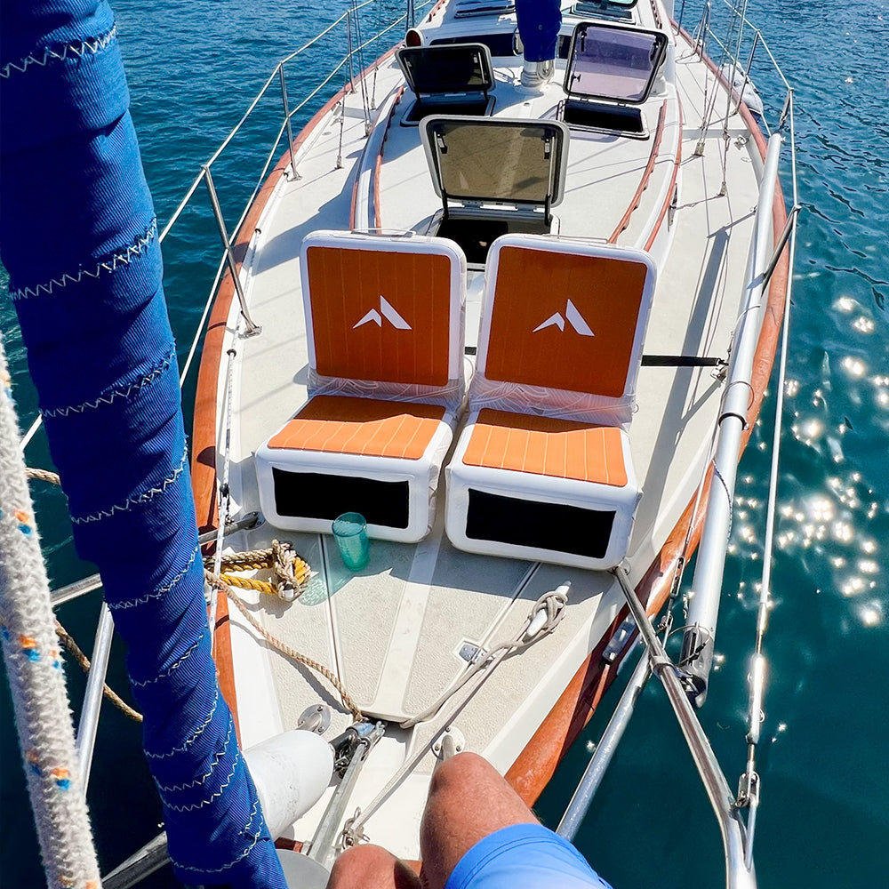 Further Customs Inflatable Skipper Seat Best Chair for Sailor while anchors on Sailboat Extra Seating on Boat Deck Marine Furniture