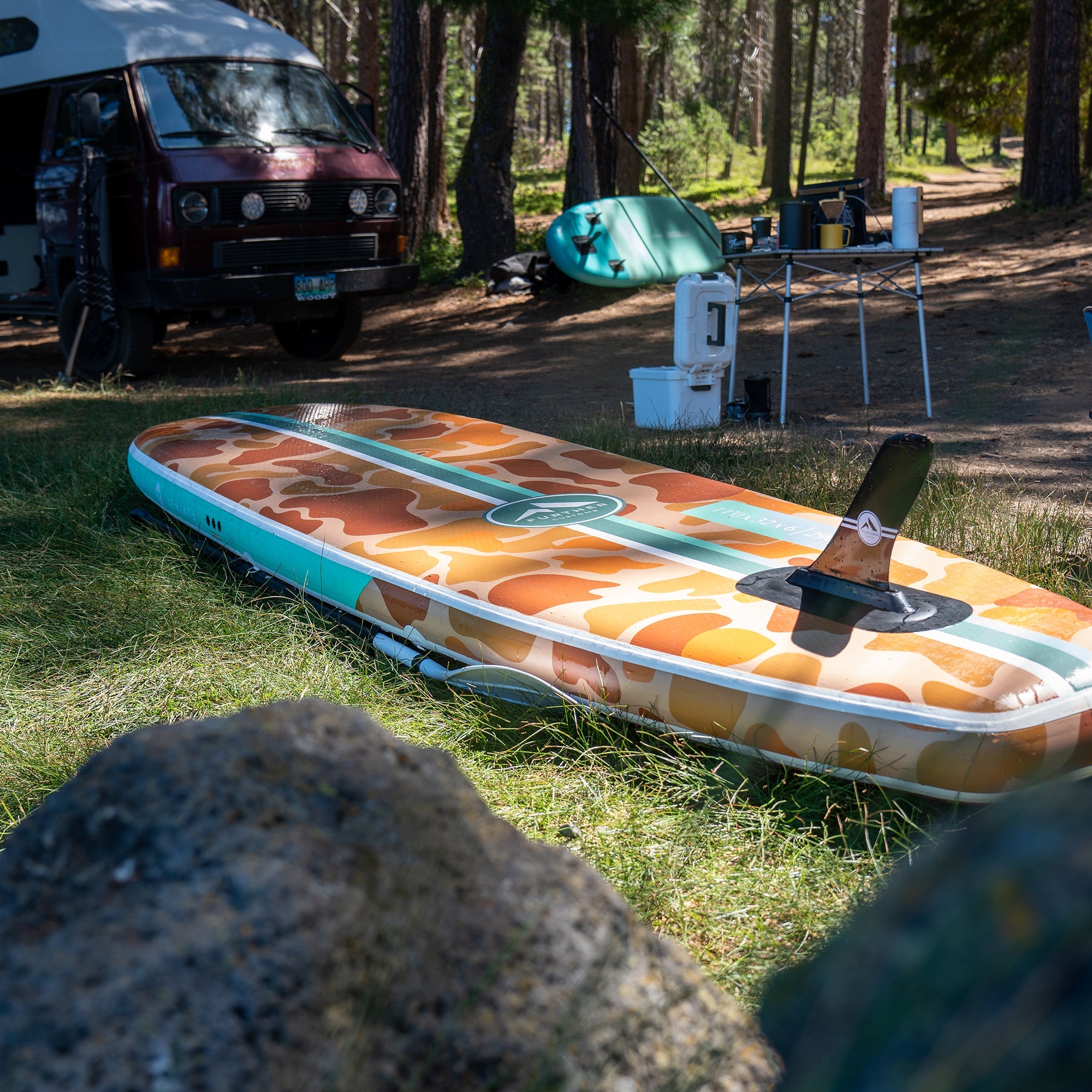 Further Customs Tamarack Inflatable Paddleboard SUP iSUP Board Bend OR Oregon Camping Paddle Board Paddleboarding
