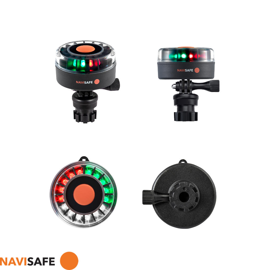 NAVISAFE Navilight Tricolor  360° - 2NM Portable Navigation Lights with Navimount Base