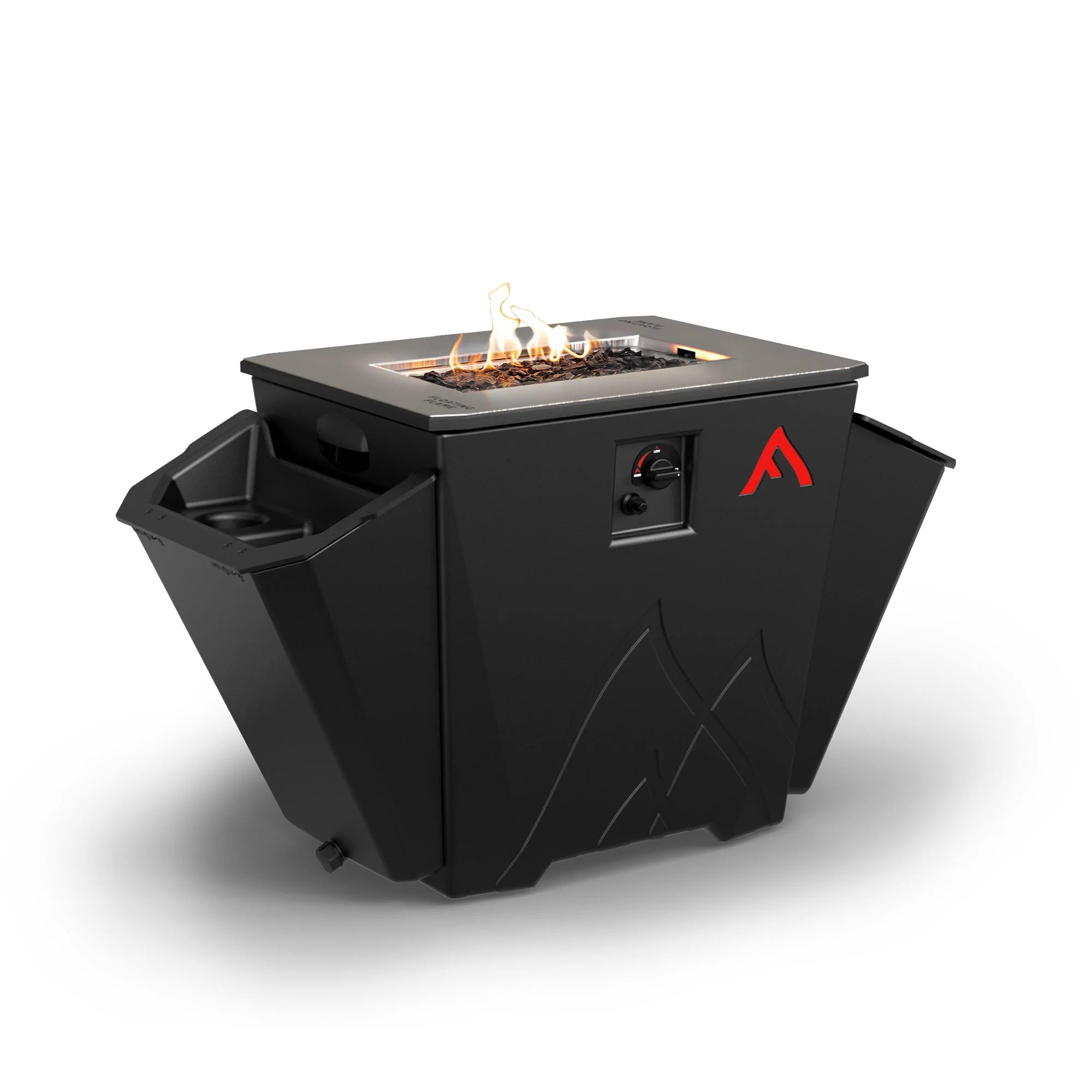 Floating Flame with Built-Ib Cooler and Cup Holders