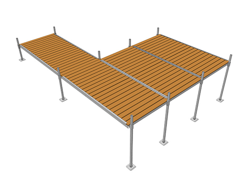 True North 20' Aluminum Dock with Dual Patio