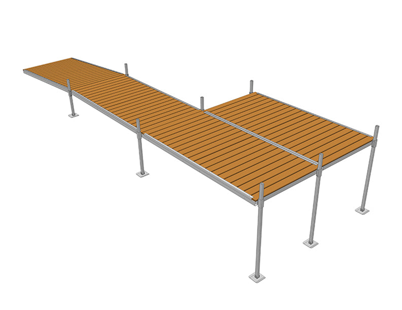 True North 30' Aluminum Dock with Single Patio
