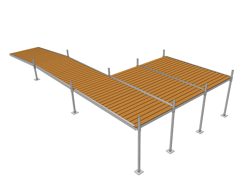 True North 30' Aluminum Dock with Double Patio