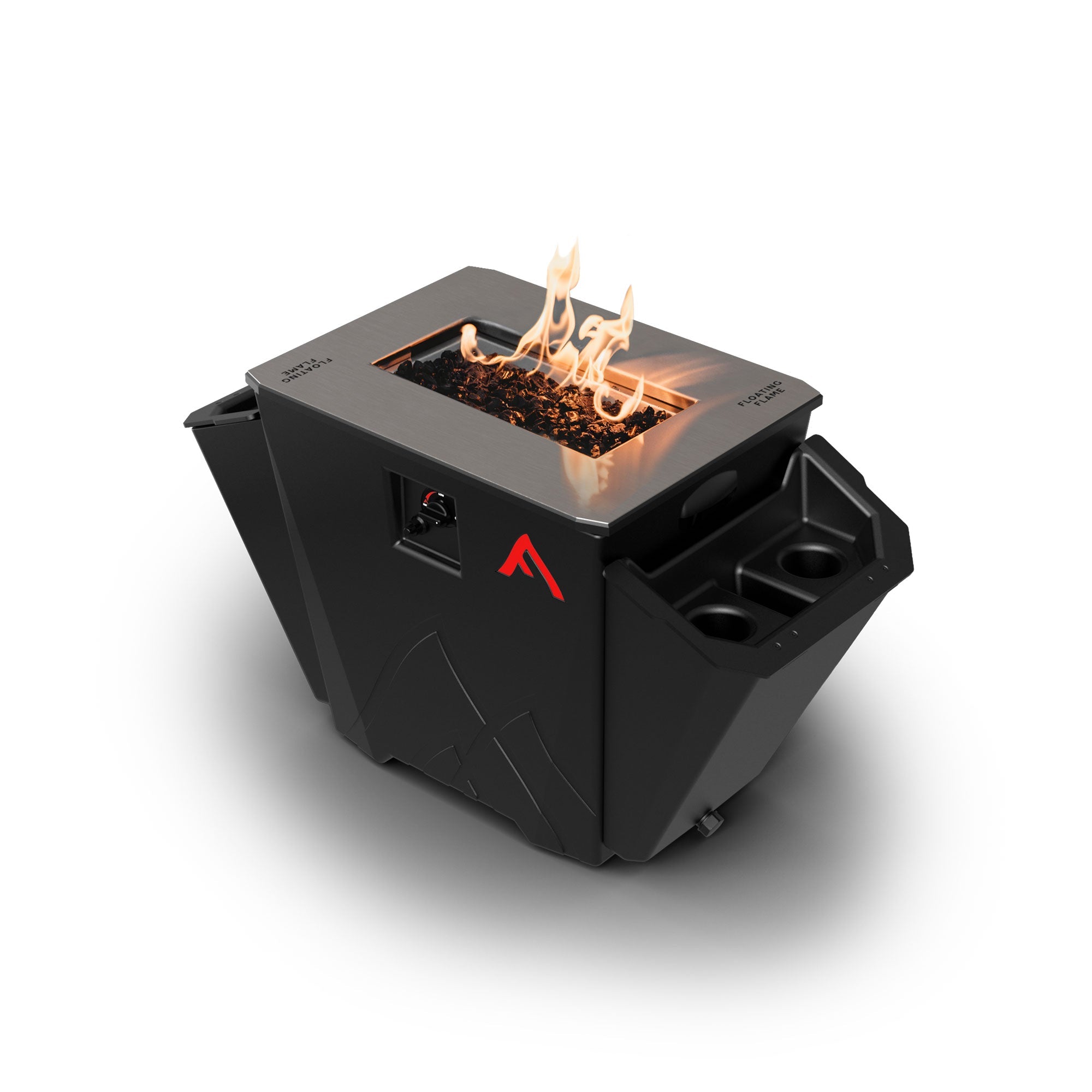 Floating Flame with Built-Ib Cooler and Cup Holders