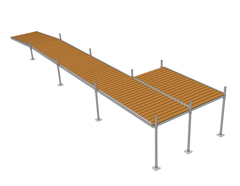 True North 40' Aluminum Dock with Single Patio