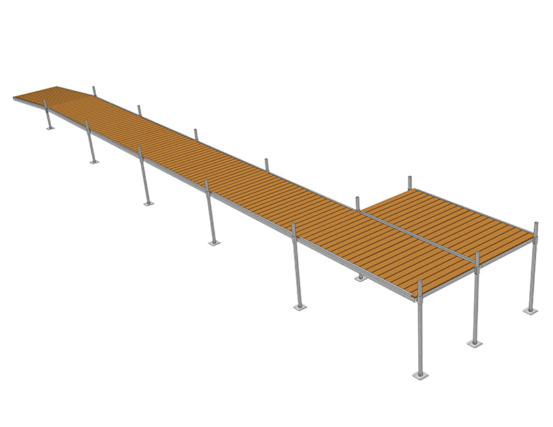 True North 60' Aluminum Dock with Single Patio