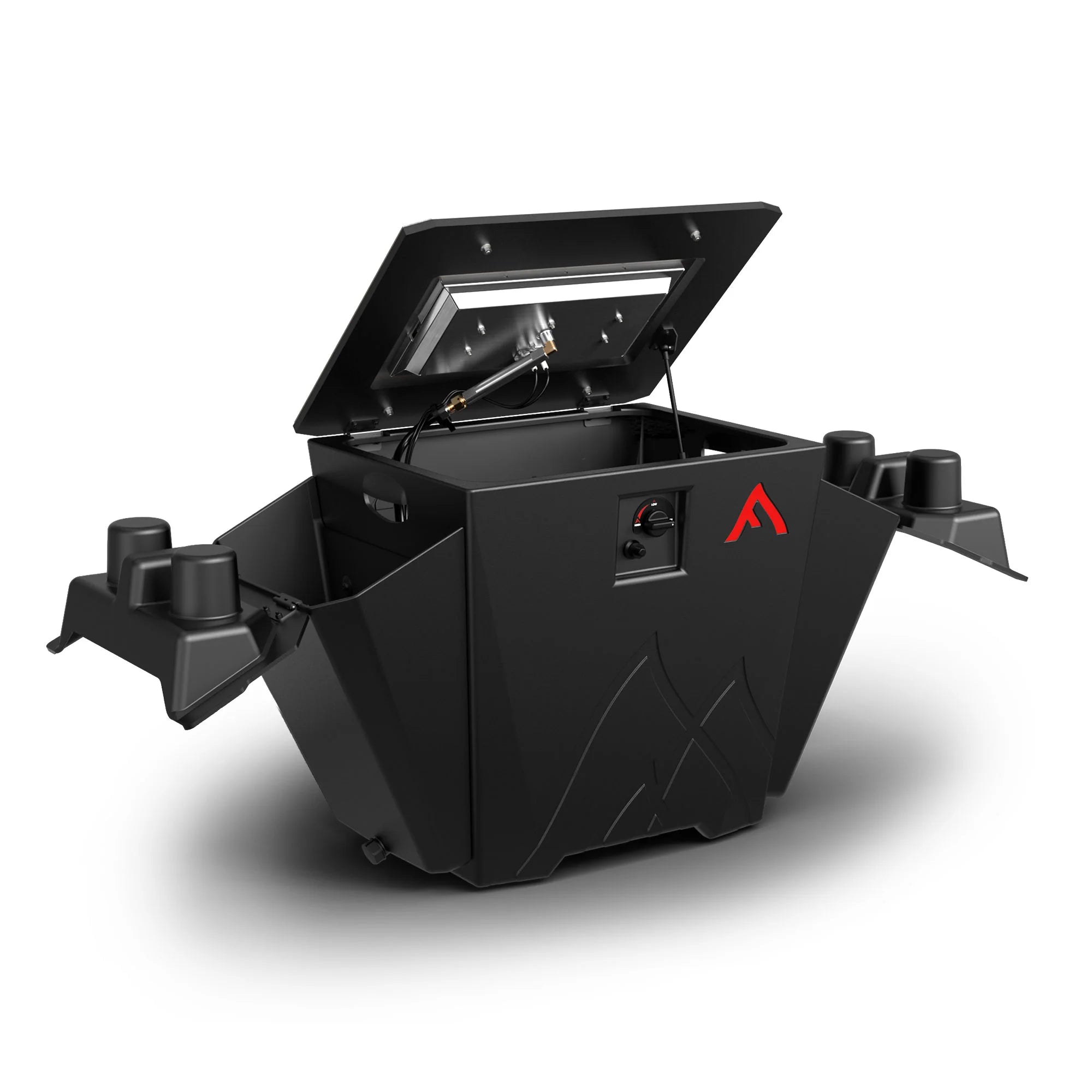 Floating Flame with Built-Ib Cooler and Cup Holders