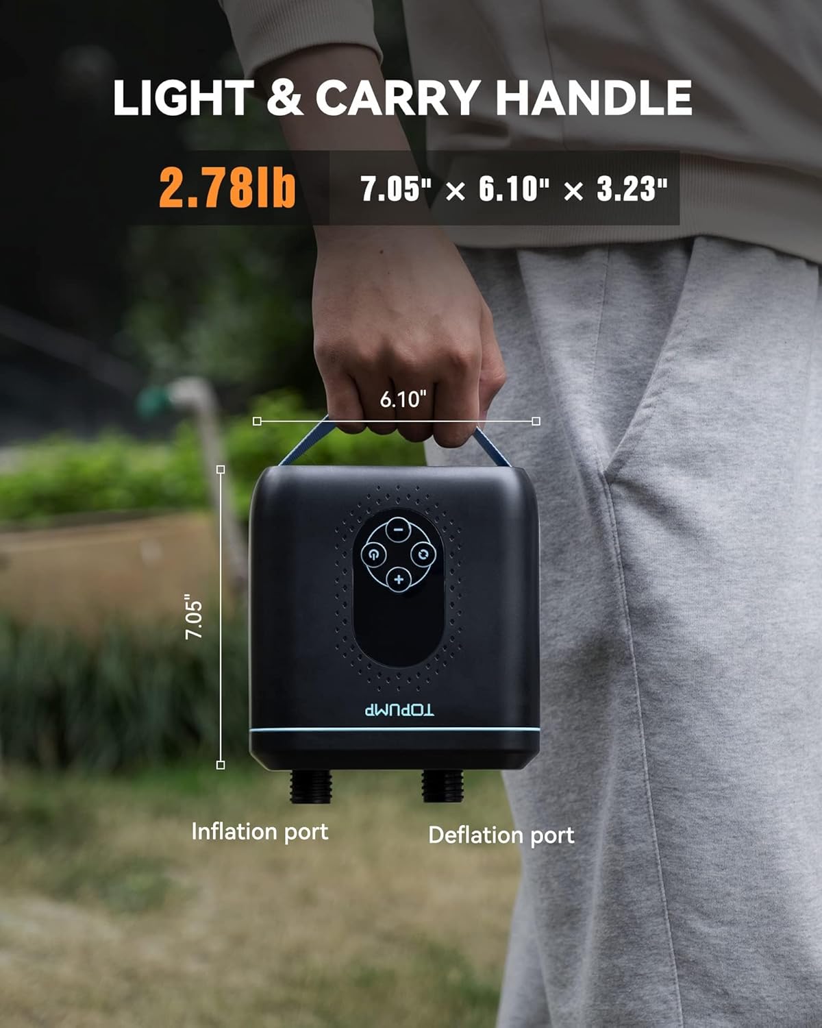 TOPUMP Portable Electric Rechargeable Pump