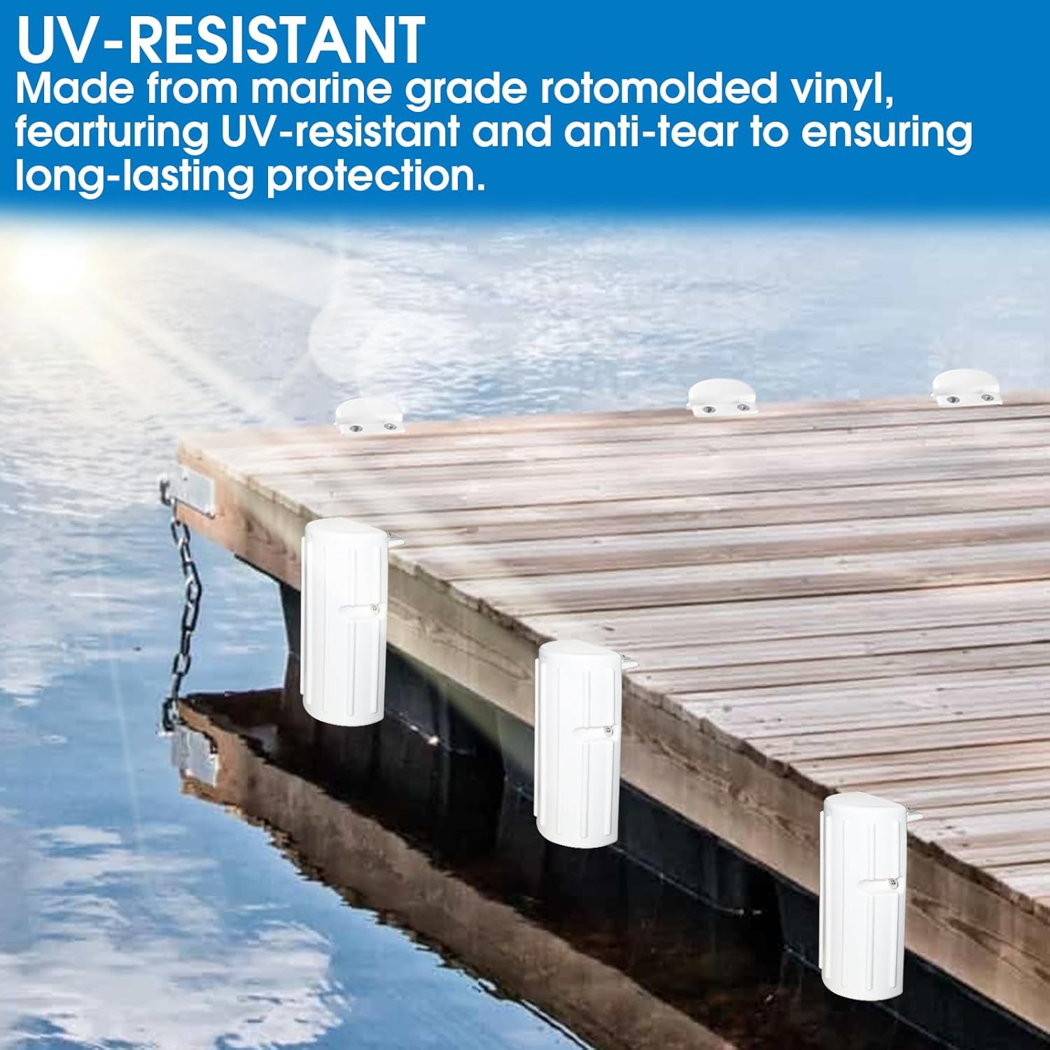 Dock Fenders with Mounting Hardware - Package of 2