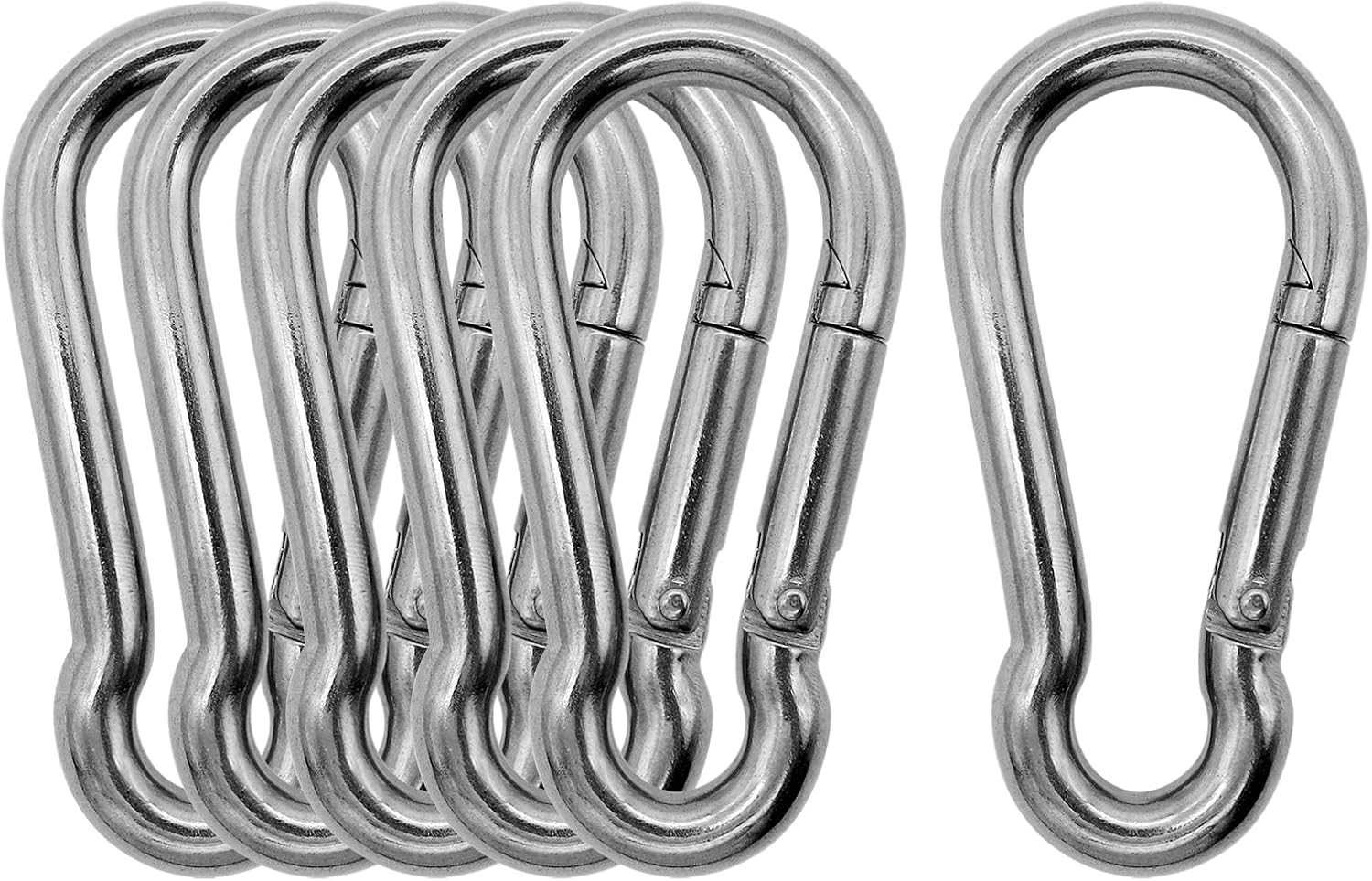 Marine Grade 316 Stainless Steel Carabiner - 2 Pack