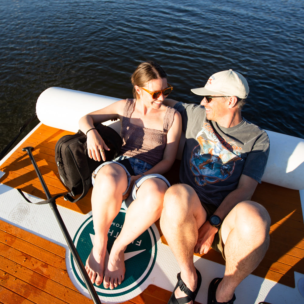 Further Customs 778 Avalon Dock Inflatable Swim Platform Floating Pop Up Best Deck to Float Deschutes River in Pillow Backrest Bend Oregon Lounge Float