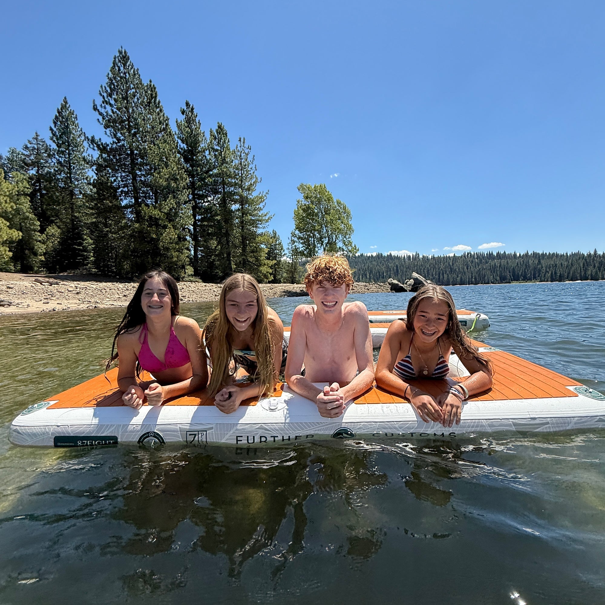 Further Customs 878 Avalon Pad Mesh Water Hammock Sun Lounge Chill Deck Inflatable Hangout Aquadock