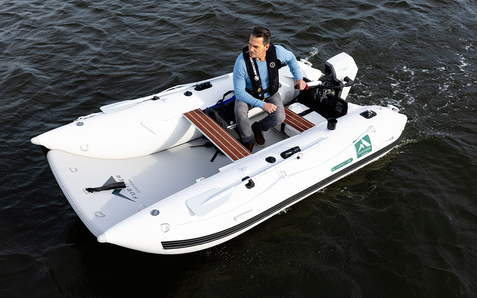 Mercury Avator Electric Outboard Engine and Lithium Boat Battery Best Inflatable Yacht Tender for Electric