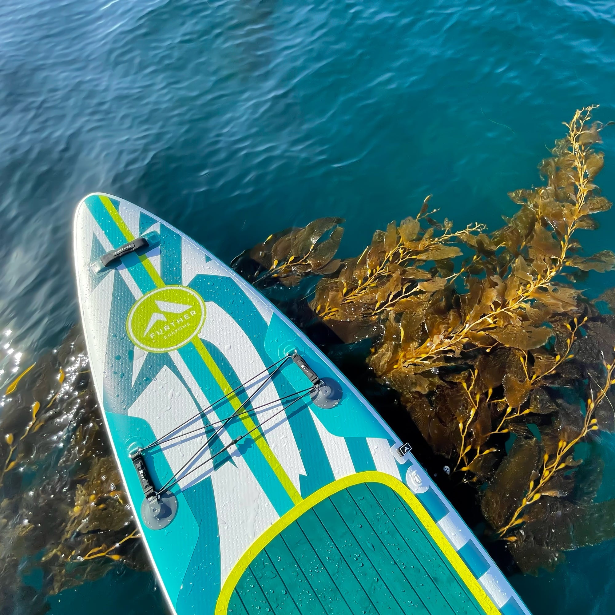Further Customs Podium Inflatable Paddleboard SUP iSUP Board Laguna Beach Kelp 