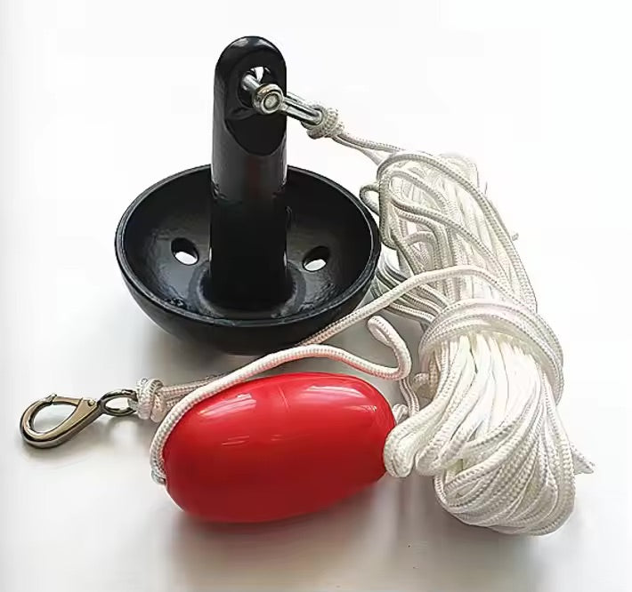 Mushroom Anchor Kit including Bag, Rope, Buoy, and Marine Stainless Hardware