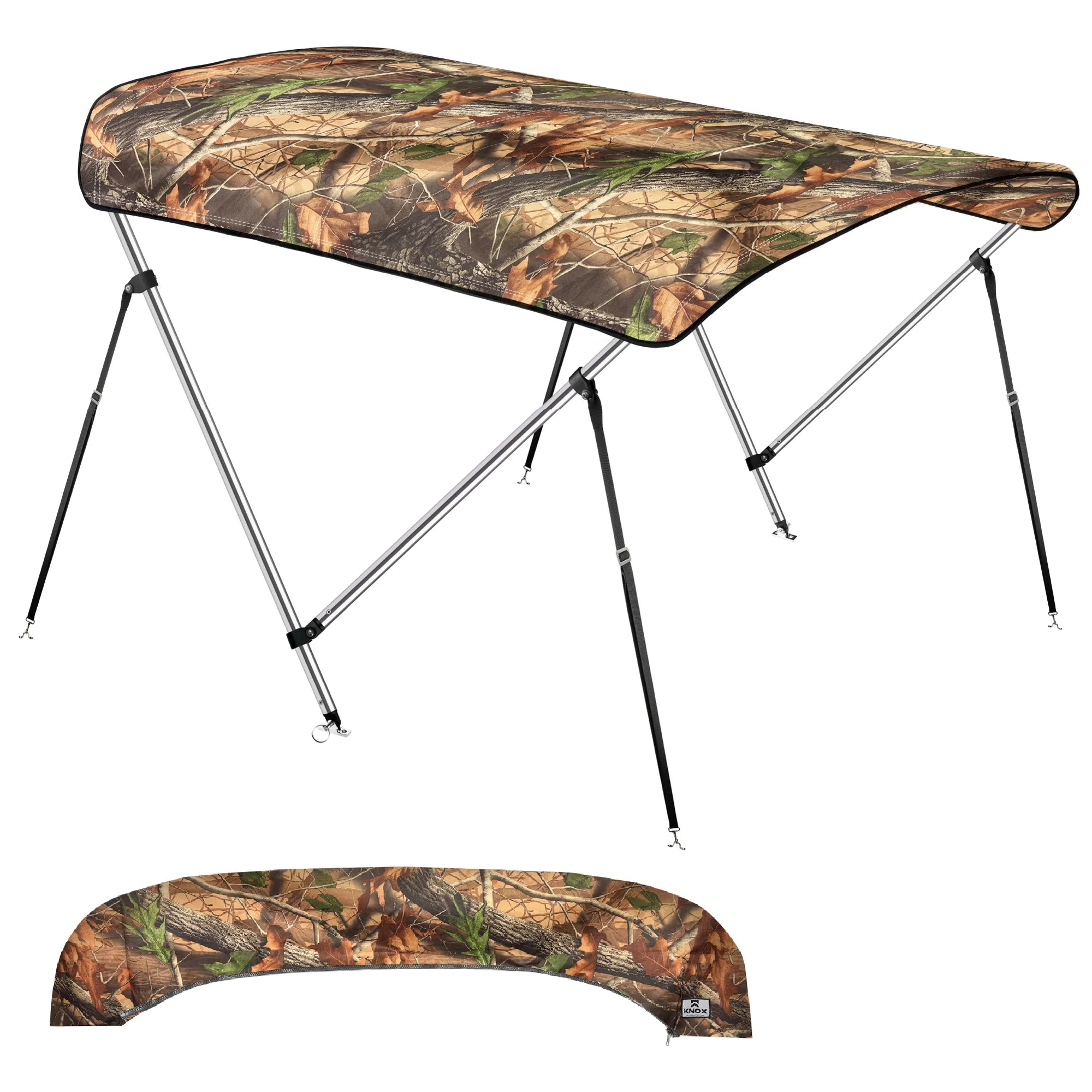 Catamaran Bimini Top Kit with Zippered Boot Cover - Double Bow